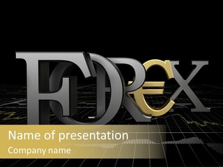 Dark Background Stock Market Money PowerPoint Template