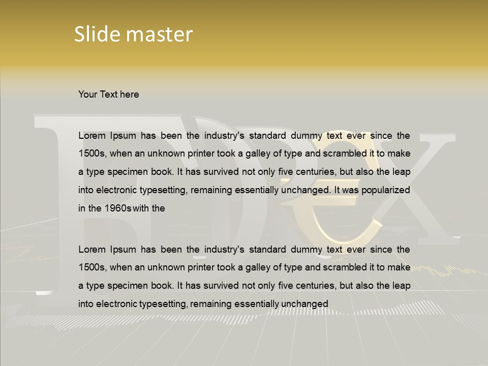 Dark Background Stock Market Money PowerPoint Template