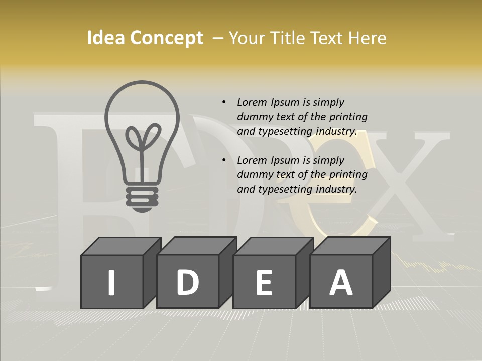 Dark Background Stock Market Money PowerPoint Template