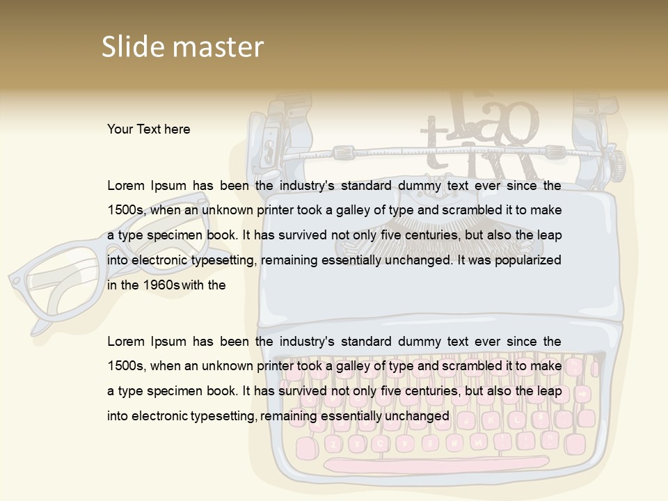 Details Type Eyeglasses PowerPoint Template