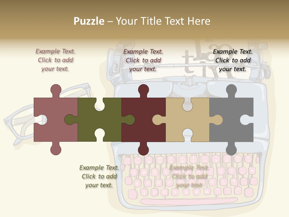 Details Type Eyeglasses PowerPoint Template
