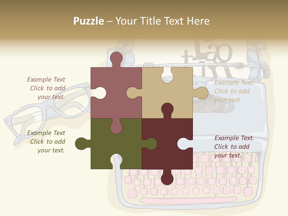 Details Type Eyeglasses PowerPoint Template