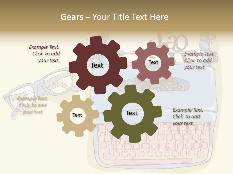 Details Type Eyeglasses PowerPoint Template