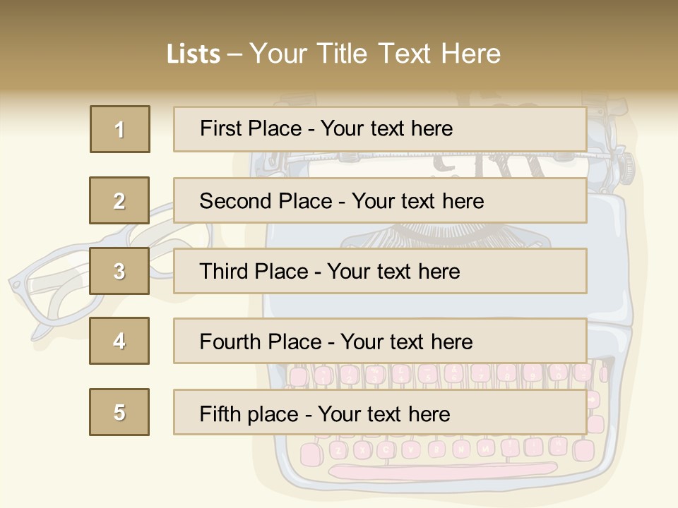 Details Type Eyeglasses PowerPoint Template