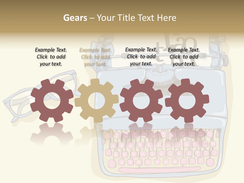 Details Type Eyeglasses PowerPoint Template