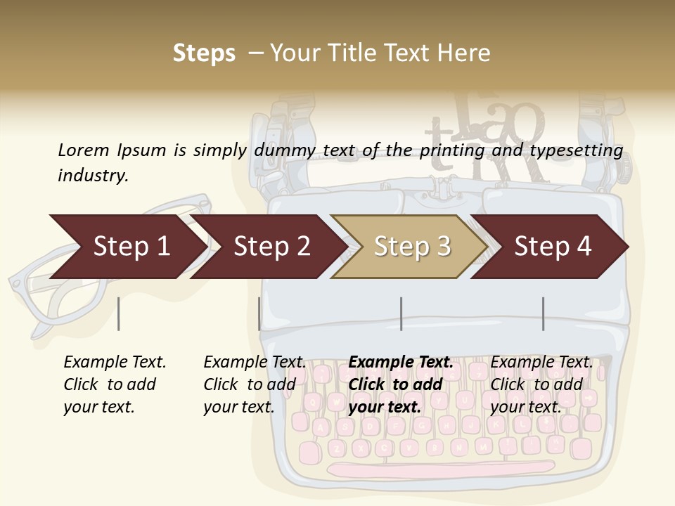 Details Type Eyeglasses PowerPoint Template