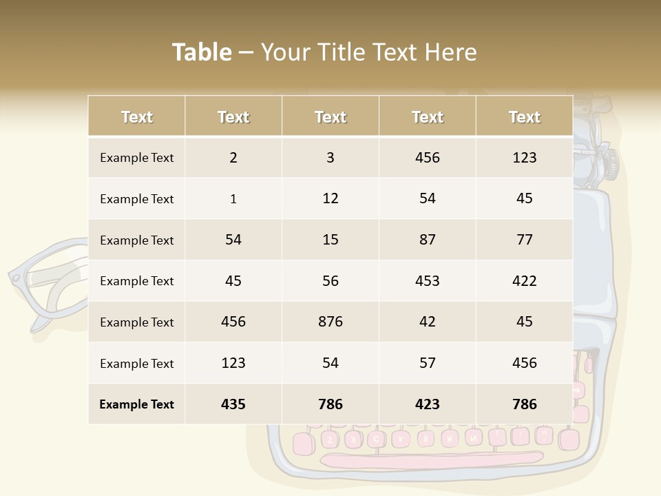 Details Type Eyeglasses PowerPoint Template