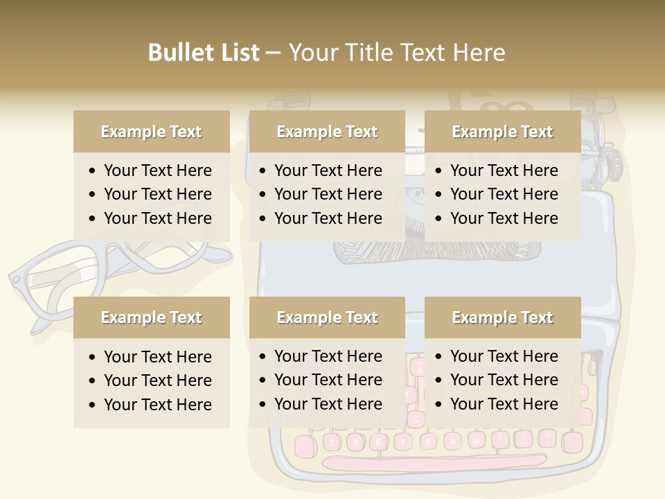 Details Type Eyeglasses PowerPoint Template
