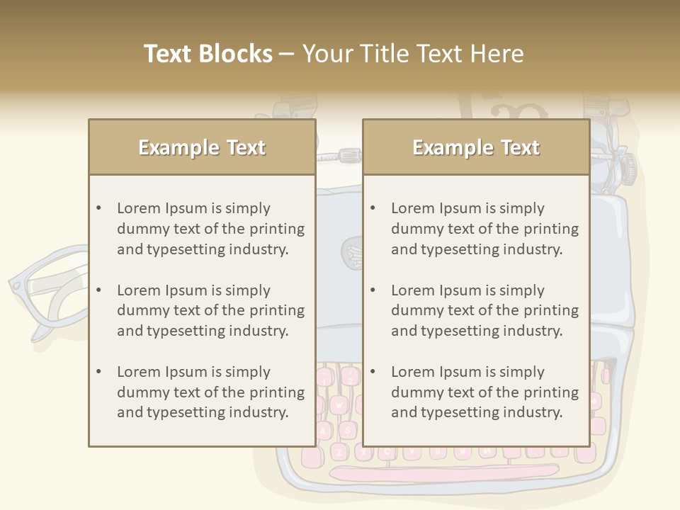 Details Type Eyeglasses PowerPoint Template