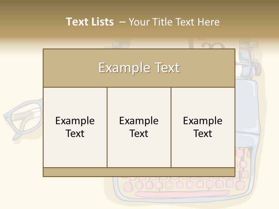 Details Type Eyeglasses PowerPoint Template