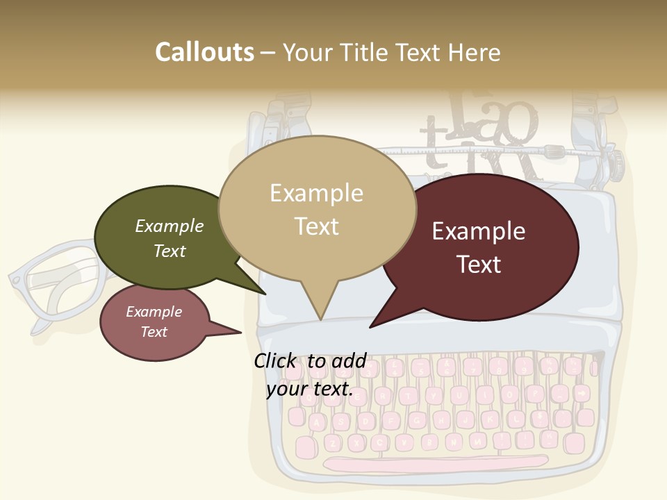 Details Type Eyeglasses PowerPoint Template