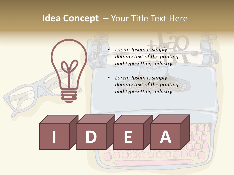 Details Type Eyeglasses PowerPoint Template