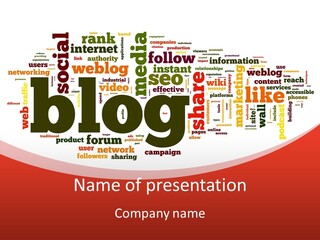 Blog Network Weblog PowerPoint Template