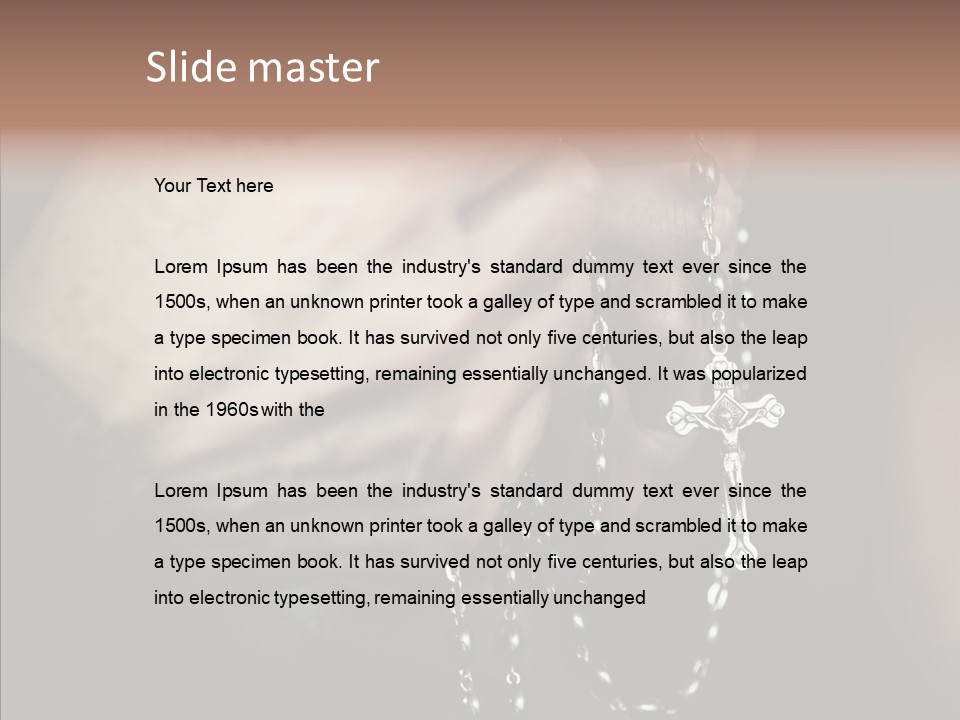 Christian Love Cross PowerPoint Template