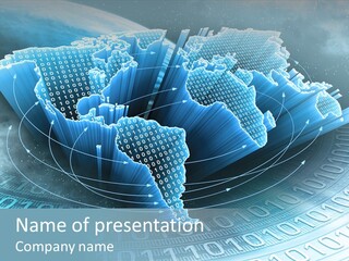 Earth Planet Fiber Optic PowerPoint Template