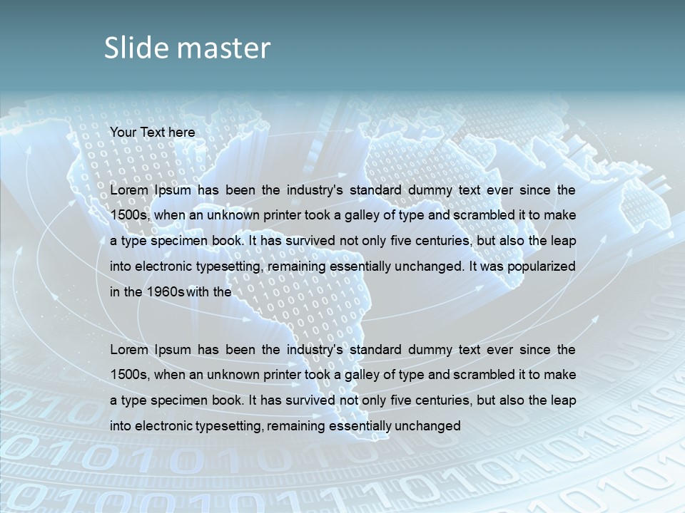 Earth Planet Fiber Optic PowerPoint Template