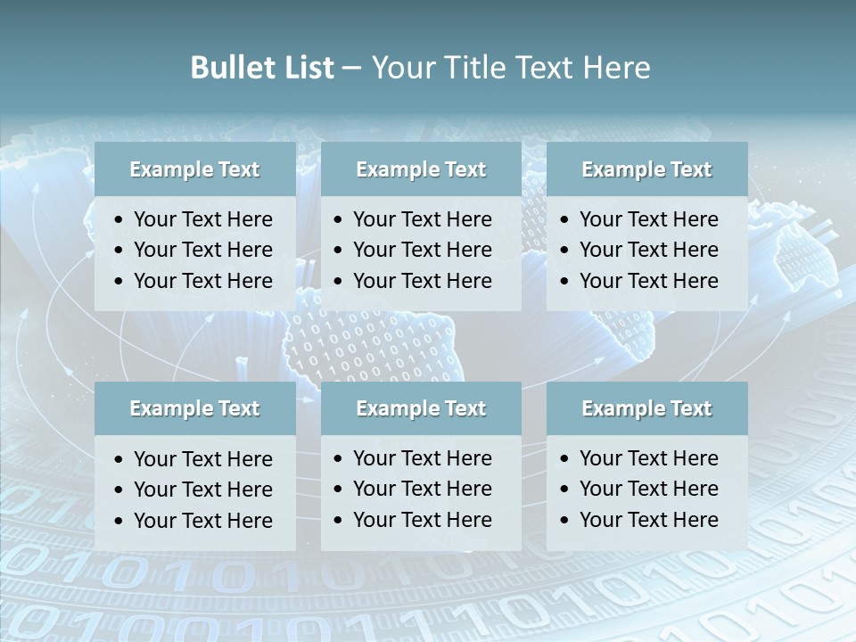 Earth Planet Fiber Optic PowerPoint Template
