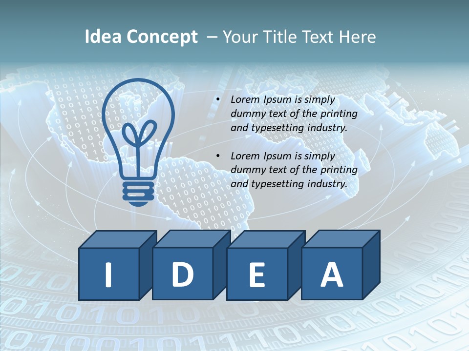 Earth Planet Fiber Optic PowerPoint Template