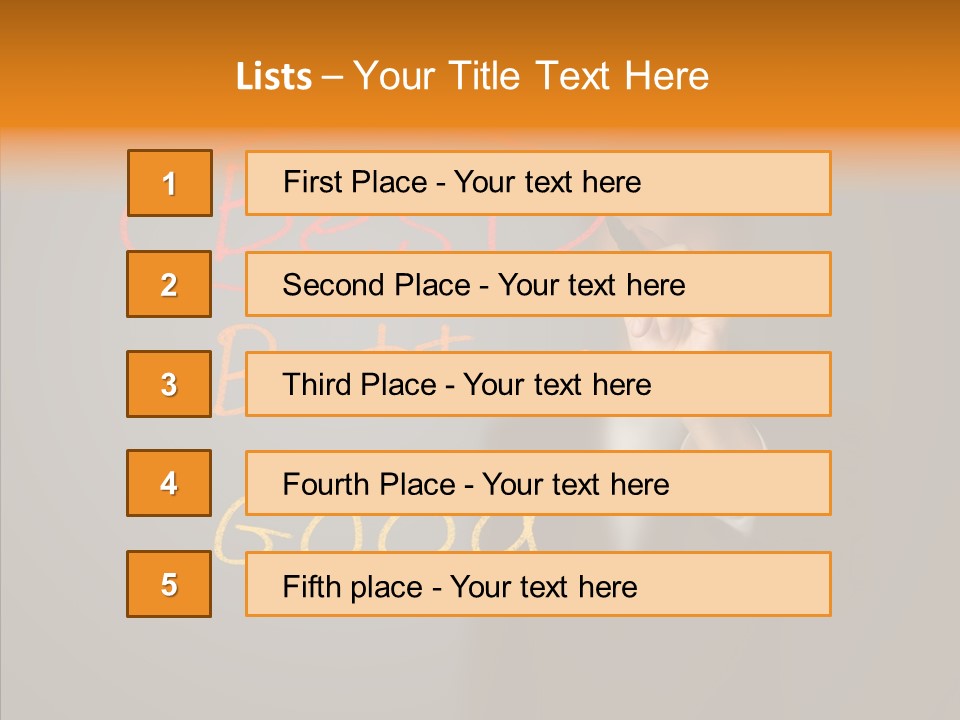Hand Checklist Defeat PowerPoint Template