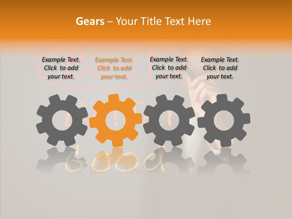 Hand Checklist Defeat PowerPoint Template