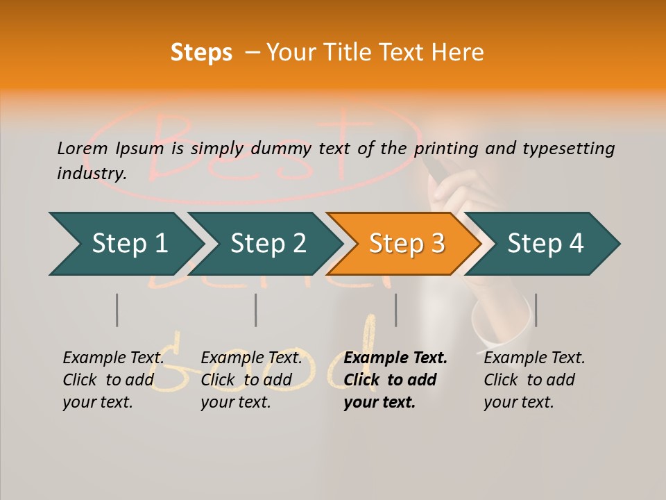 Hand Checklist Defeat PowerPoint Template