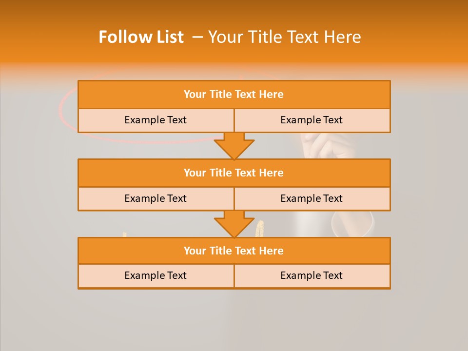 Hand Checklist Defeat PowerPoint Template