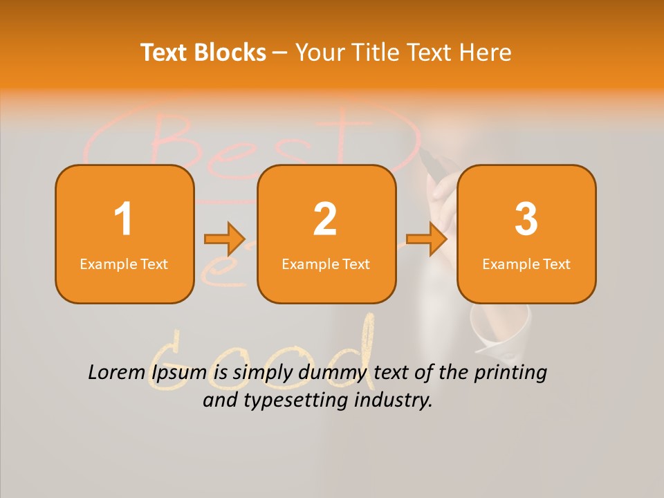 Hand Checklist Defeat PowerPoint Template