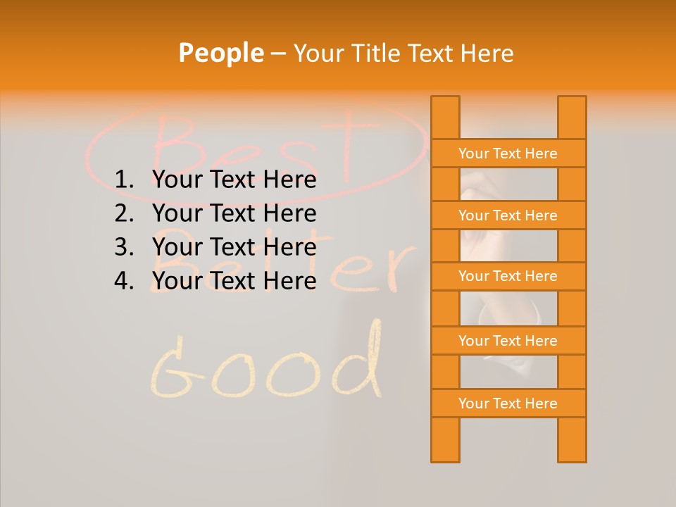Hand Checklist Defeat PowerPoint Template