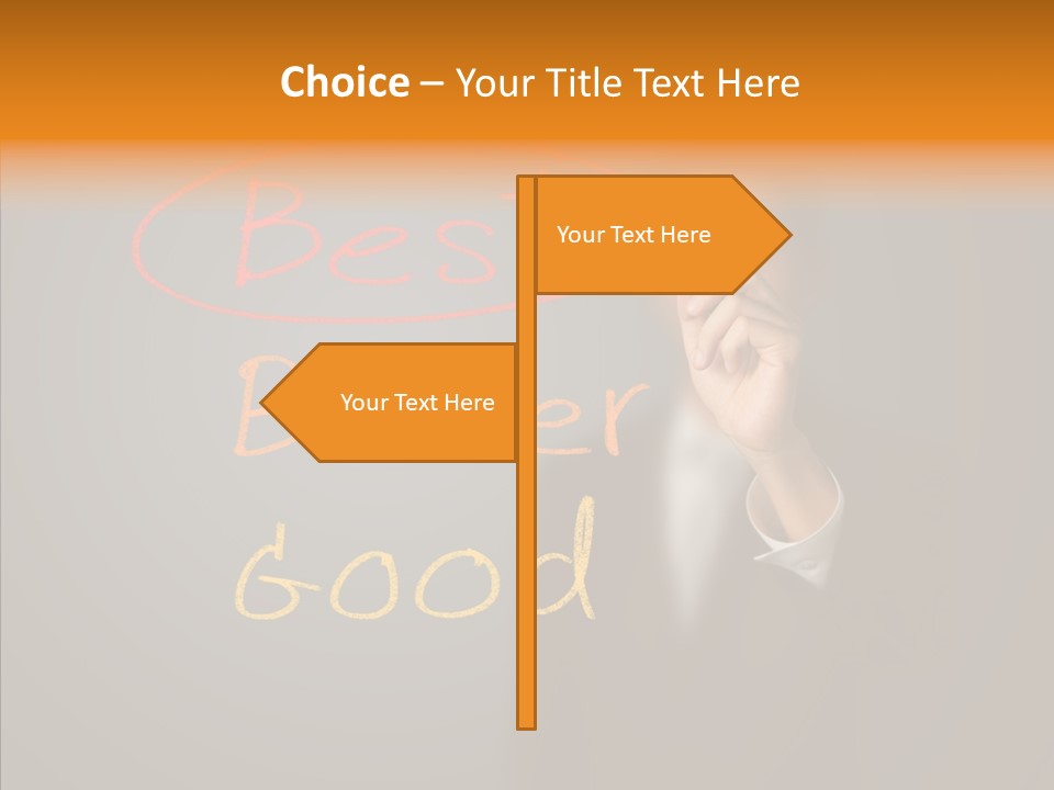 Hand Checklist Defeat PowerPoint Template