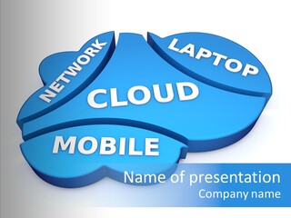 Cloud Text Conversation PowerPoint Template