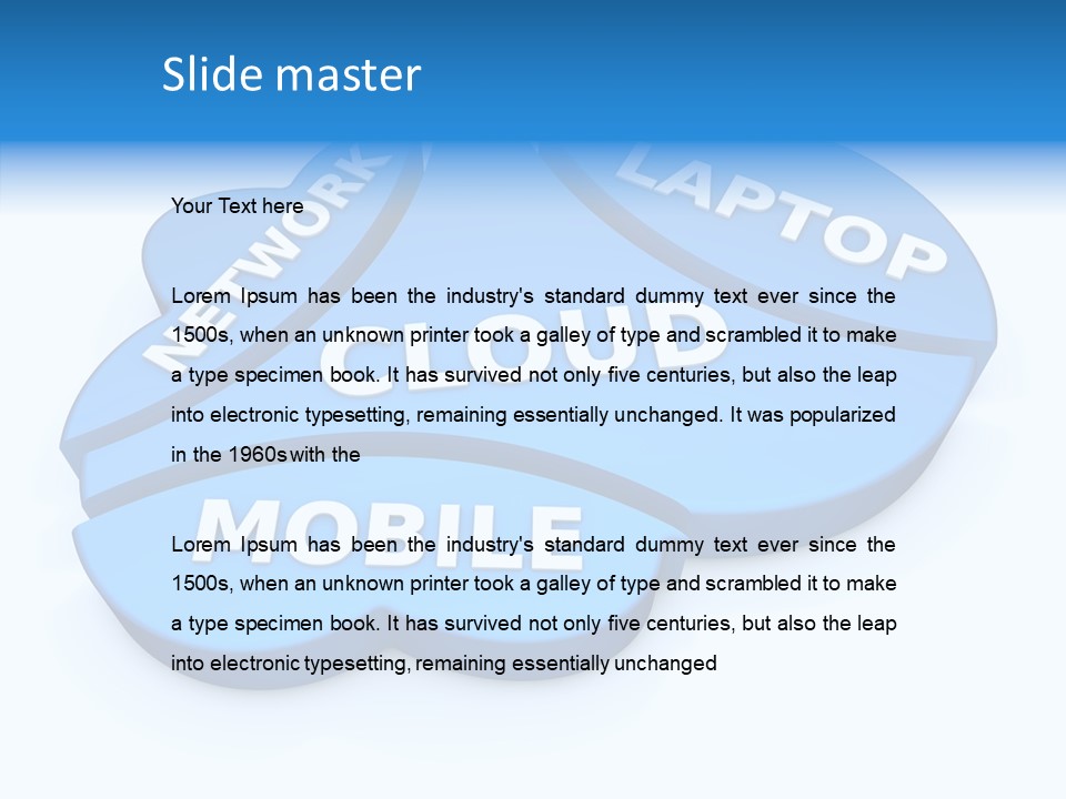 Cloud Text Conversation PowerPoint Template