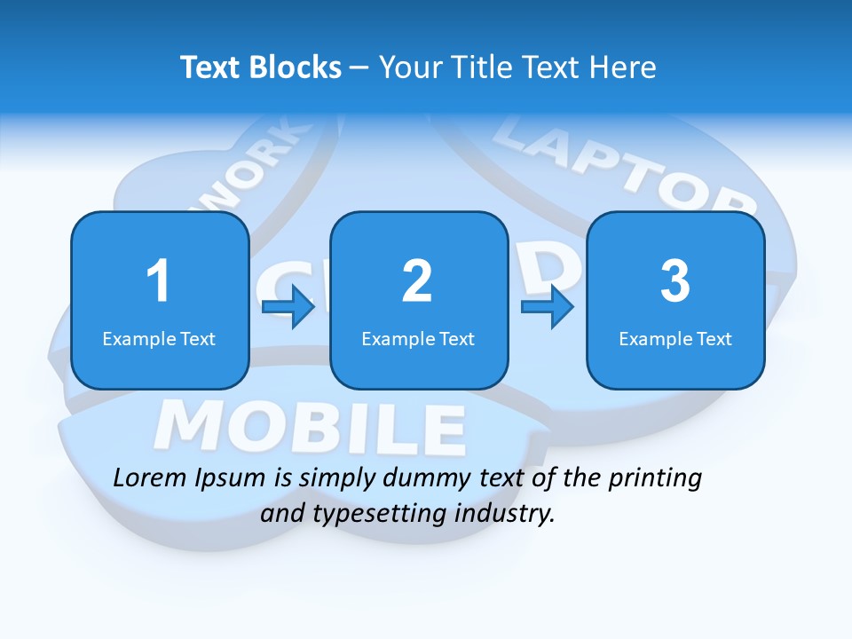 Cloud Text Conversation PowerPoint Template