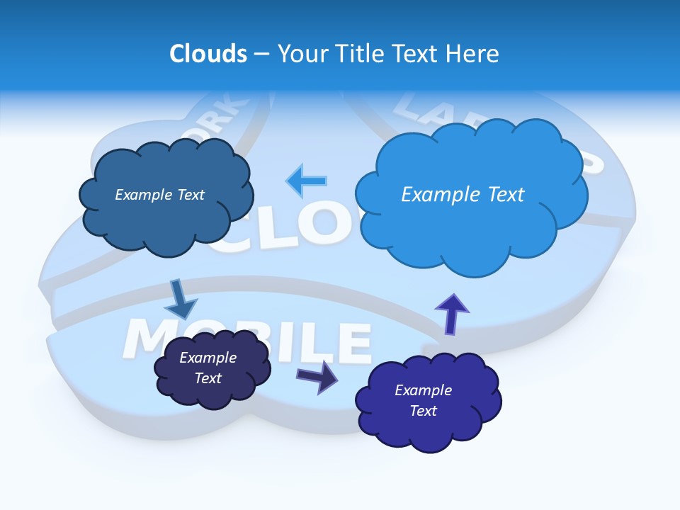 Cloud Text Conversation PowerPoint Template