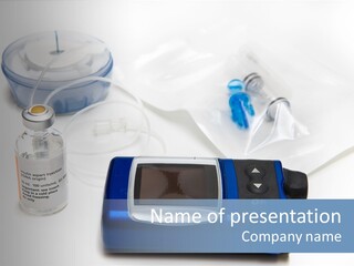 Insulin Pump Diabetic Tubing PowerPoint Template