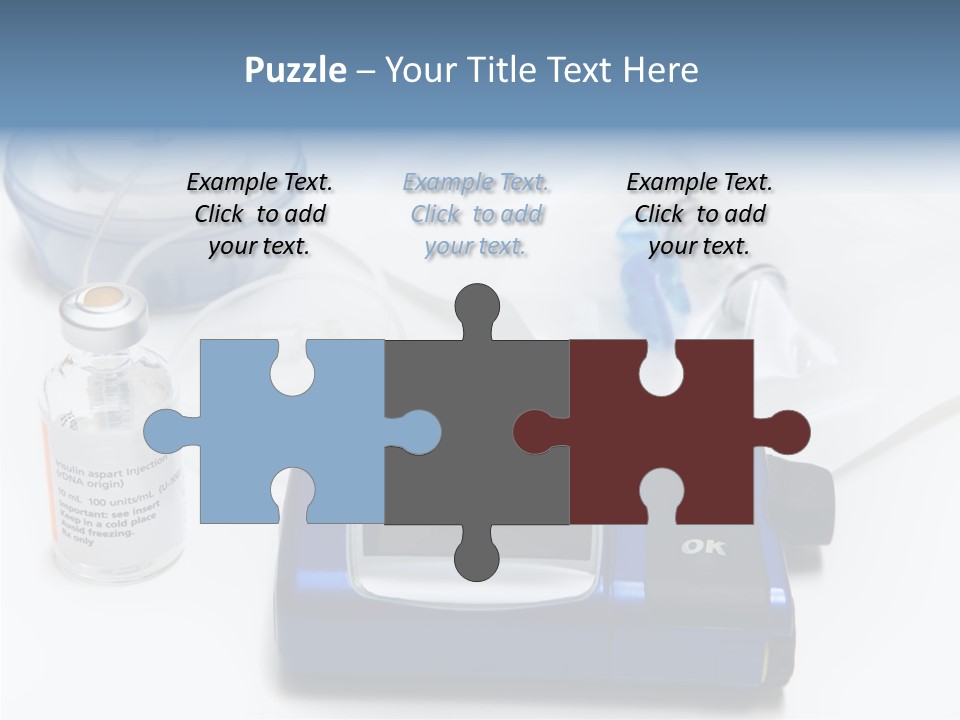 Insulin Pump Diabetic Tubing PowerPoint Template