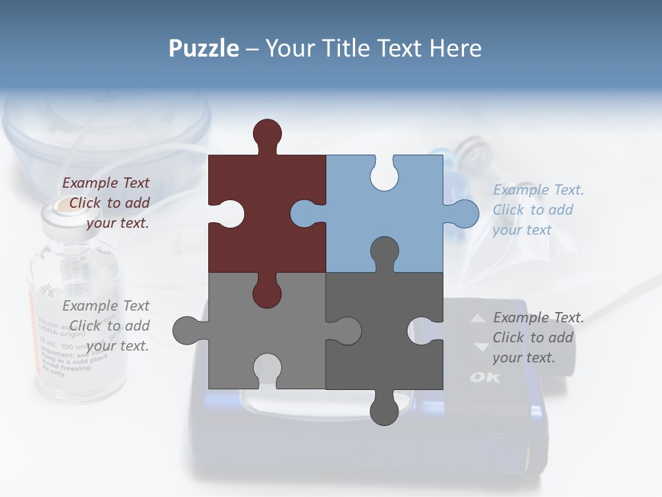 Insulin Pump Diabetic Tubing PowerPoint Template