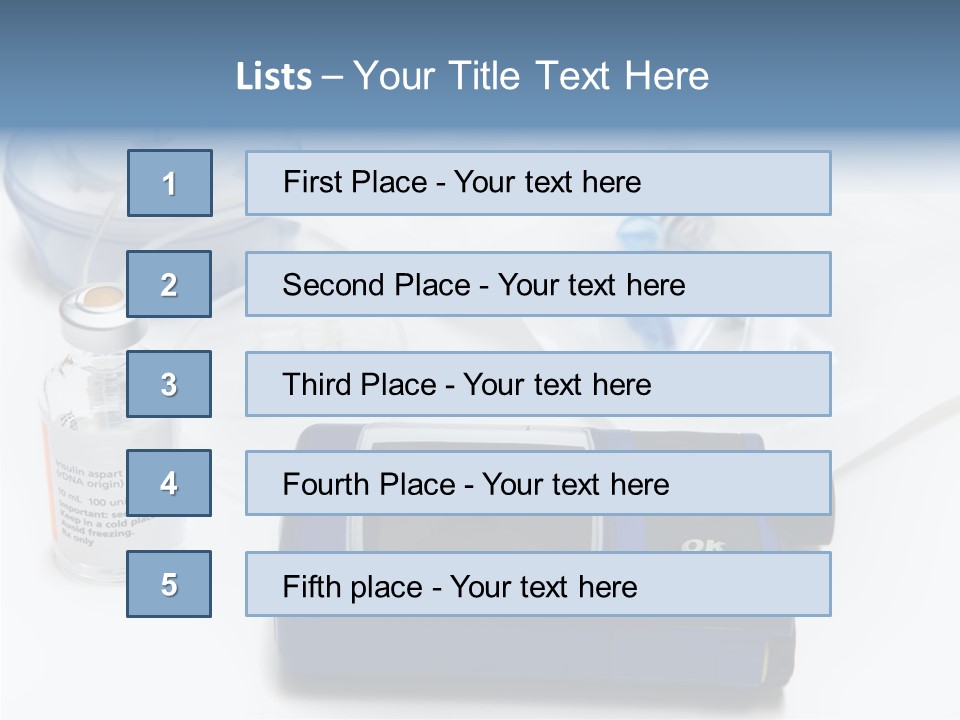 Insulin Pump Diabetic Tubing PowerPoint Template