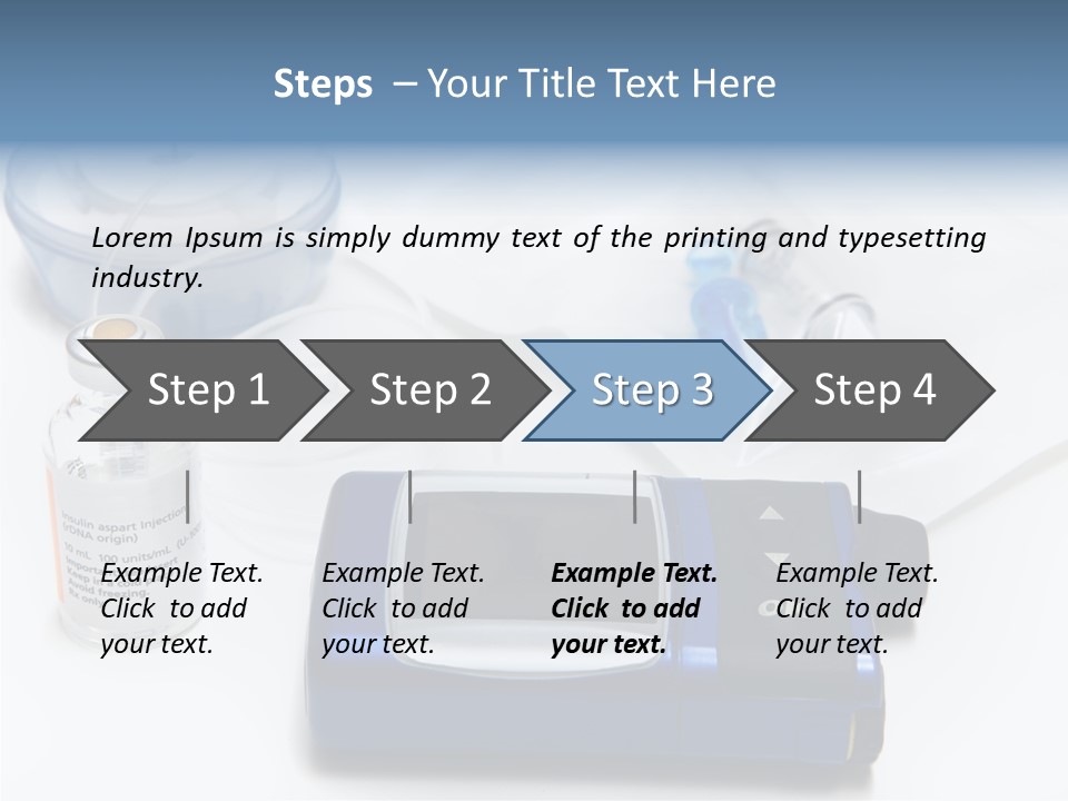 Insulin Pump Diabetic Tubing PowerPoint Template