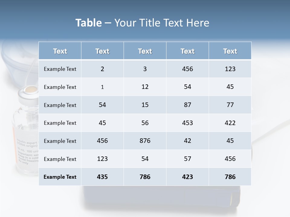 Insulin Pump Diabetic Tubing PowerPoint Template
