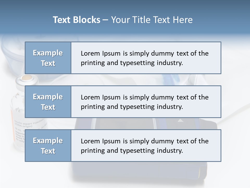 Insulin Pump Diabetic Tubing PowerPoint Template