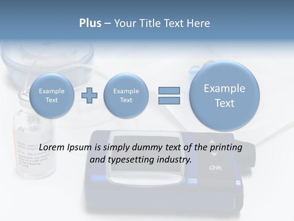 Insulin Pump Diabetic Tubing PowerPoint Template