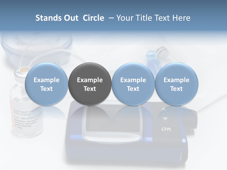 Insulin Pump Diabetic Tubing PowerPoint Template