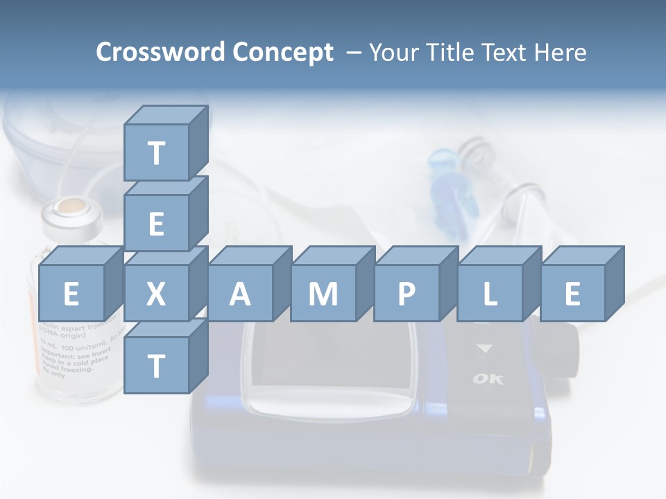 Insulin Pump Diabetic Tubing PowerPoint Template