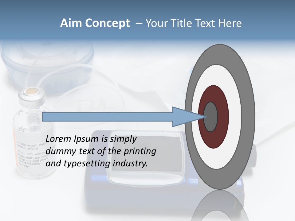 Insulin Pump Diabetic Tubing PowerPoint Template
