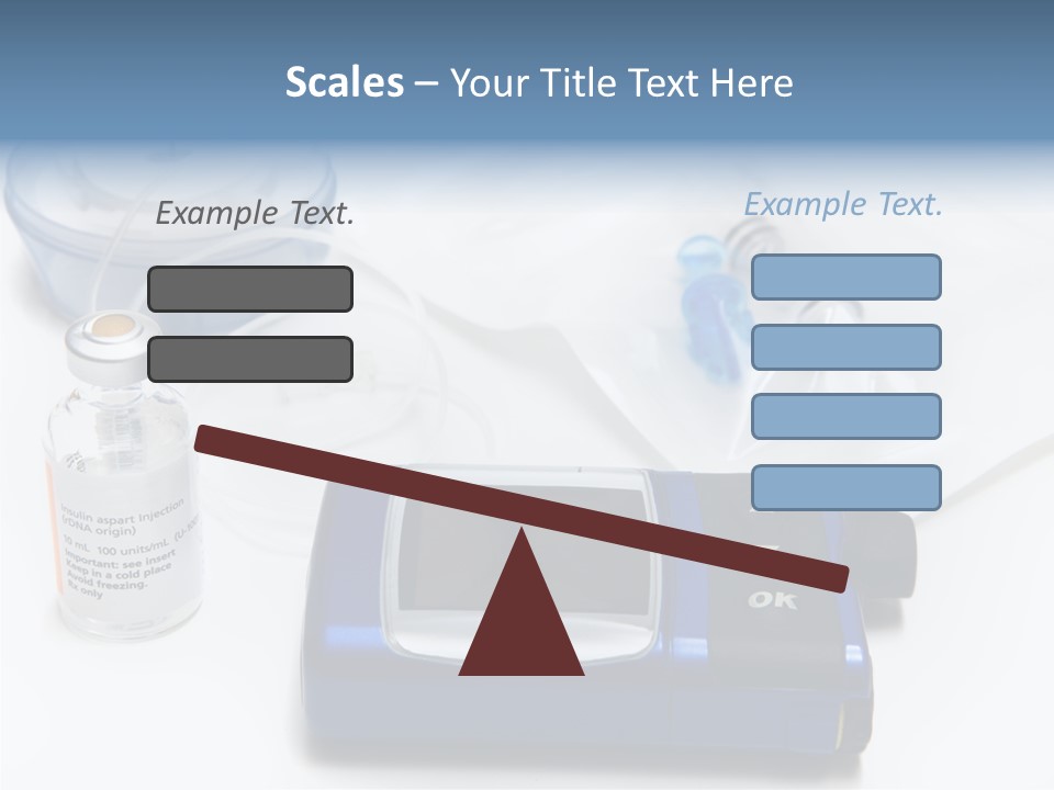 Insulin Pump Diabetic Tubing PowerPoint Template