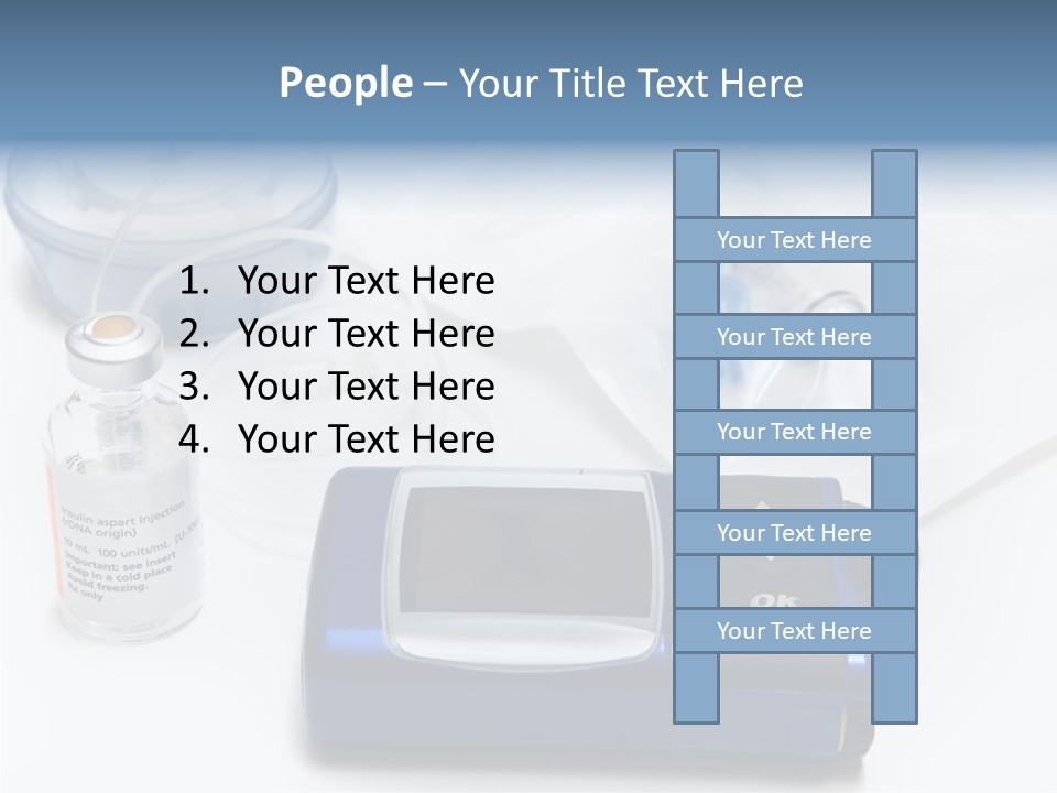Insulin Pump Diabetic Tubing PowerPoint Template