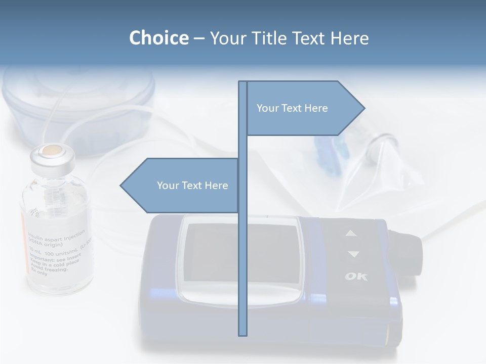 Insulin Pump Diabetic Tubing PowerPoint Template