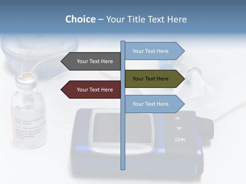 Insulin Pump Diabetic Tubing PowerPoint Template