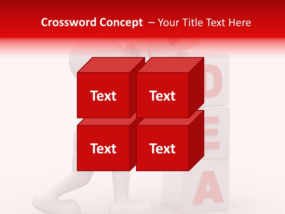 Figure Wondering Attention PowerPoint Template