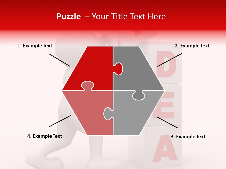 Figure Wondering Attention PowerPoint Template